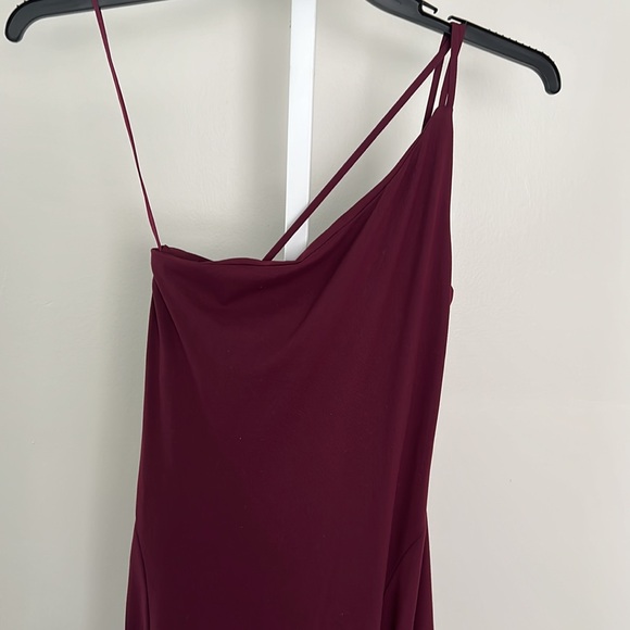 Susana Monaco One Shoulder String Maxi Dress in Port - Picture 4 of 8